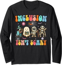 Inclusion Isn't Scary Halloween Sped Teacher Design Long Sleeve T-Shirt picture