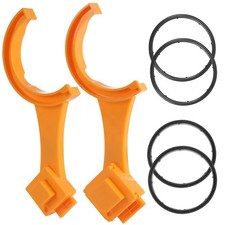 TonGass (2-Pack, Orange Universal Fit RV Sewer Hose 2 Wrench+4 Gasket, picture