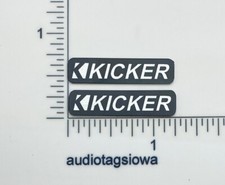 Kicker Speaker Badge Pair Logo Emblem Custom Made Aluminum picture