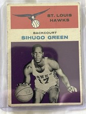 1961-62 Fleer #15 SIHUGO GREEN St. Louis Hawks G/VG Condition picture