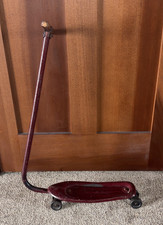 RARE Children's Antique Vintage Scooter Metal Deck / Frame w Wood Handles 1940's picture