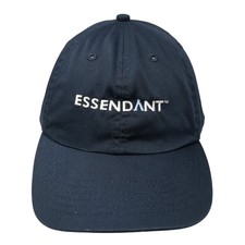 Essendant Strapback Baseball Cap Blue One Size Adjustable Embroidered 6 Panel picture