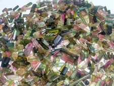 500 Ct Natural Bi Color Transparent Tourmaline Mozambique Lot Rough Gemstone  picture