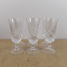 6 Galway Crystal Erin Liquor Shot Glasses 4.25