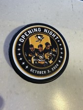 Pittsburgh Penguins BIG 3 Opening Night Hockey Puck 10/3/26 Crosby Malkin Letang picture