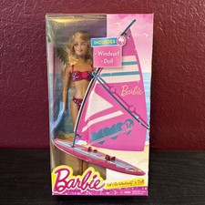 2013 Barbie Let's Go Windsurf & Doll CCV23 Mattel Fashion Doll New NRFB *Wear picture