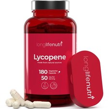Lycopene 50mg 180 Vegetarian Capsules | Supplement Health | Natural Tomato Ex... picture