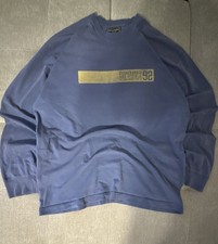 Abercrombie & Fitch Long Sleeve Shirt Size L Blue 92 Logo Vintage picture