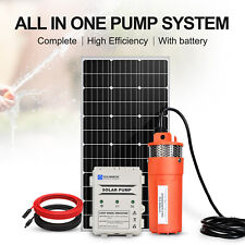 DC12V Deep Well Water Pump Solar Pump Kits 100W Solar Panel for Pond Farm 100ft picture