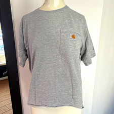 Carhartt Force Men's Relaxed Fit Pocket T-Shirt Gray Solid Crew Neck Size M picture