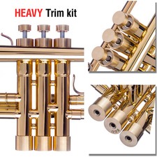 Trim Kit HEAVY Valve Caps for Getzen (All models) Trumpet Raw Brass KGUmusic picture