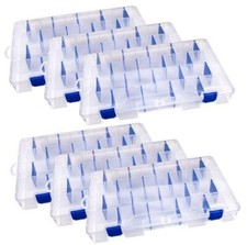 36 Compartments Tuff Tainer Divided Box Anti-Corrosion w/ Plastic Lid 6 Pack picture