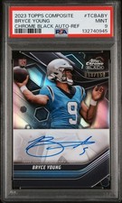 Topps 2023 Composite Bryce Young Chrome Black Autographs RC Auto Refr /150 picture