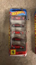 Hot Wheels 2026 Ferrari 5-Pack 5 Vehicle Set Red Diecast Cars New picture