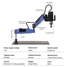 M4-M24 Universal Electric Tapping Machine 360° Flexible Arm With Collets New- picture
