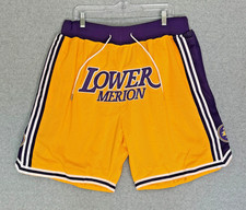 NEW Headgear Classics Kobe Bryant #33 Lower Merion Shorts Mens 4XL Yellow Mesh picture