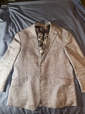 JOE Joseph Abboud Mens Slim Fit Gray Blazer Sport Coat Floral Lined Jacket picture