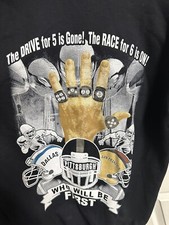 Vtg 95 NFL Pittsburgh Steelers Cowboys Super Bowl Sweatshirt Hanes Black Small picture