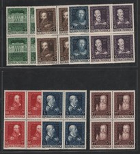 Austria 1948 Scott #B245-B251 In Blocks Of 4 Mint Never Hinged Very Fine picture