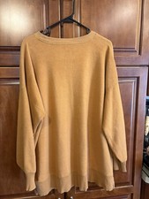 Cozycore Aerie Womens Medium Burnt Orange Oversized Fleece Crewneck Sweatshirt picture