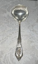 Wallace Sterling Silver Serving Ladle/Spoon Rose Point 6-1/4”, 57.5 grams picture