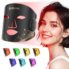 FOLOKE LED Light Therapy Mask Cordless LED Red 630±5nm & NIR 830nm Black picture