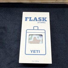 YETI 7 oz Stainless Steel Pocket Flask Set w/ Funnel Tan Camo Camouflage picture