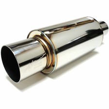 HKS 34002-AK008 Hi Power Universal Exhaust Muffler Polished 75mm 3