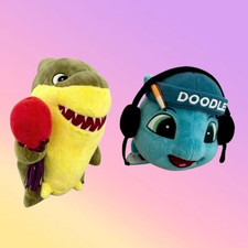 New Doodle And Arkey Plush Toys Cartoon Cute Soft Stuffed Anime Pillow Dolls picture