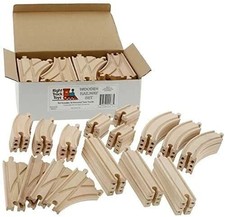 Wooden Train Track Lot 52 Piece Set Play for Thomas Train Railway System 18 Feet picture