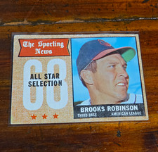 Topps 1968 Sporting News All-Stars Brooks Robinson #365 Orioles Baseball Card picture