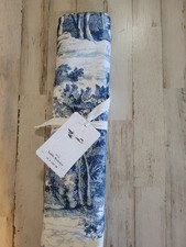 WILLIAMS SONOMA TOILE TABLE RUNNER 100% COTTON 16 X 108 INCHES NEW WITH TAGS picture