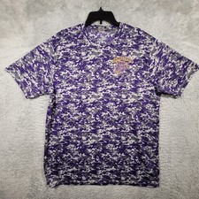 Augusta Shirt Mens XL Purple Digital Camo Jamestown Huskies Performance picture