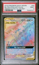 Graded 2019 Pokemon Sun & Moon Moltres/Zapdos/Articuno GX #69 Card PSA 9 picture
