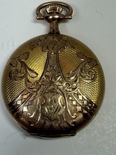 Antique Fahys Montauk Pocket Watch Pearl Dial 15J Peerless GF Monogram CF picture