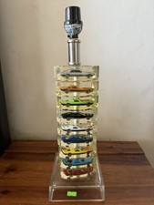 Vintage Matchbox Hot Wheels Toy Cars Acrylic Cube Stacked Lamp Original Shade picture