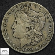 1901 S Morgan Silver Dollar $1 (Better Date S-Mint) - Scratch picture
