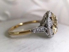 3Ct Art Deco Style Old European Cut Lab Created Diamond Wedding 14K Gold FN Ring picture