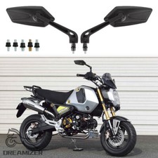 Pair 8mm/10mm Motorcycle Rearview Side Mirrors For Honda Grom MSX125 2014-2023  picture