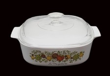 VTG 70s Corning Ware Spice of Life La Marjolaine 2Qt  A2B Casserole Dish A9C Lid picture