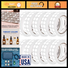White Perforated Round Dot Stickers 1/2-Inch - 30,000 Labels for Pricing, Barcod picture