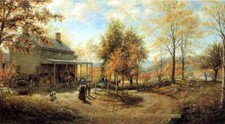 Edward Lamson Henry An October Day Art Print Autumn Landscape Decor picture