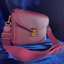DUYP Melodie Cecile Paris 15 Satchel Métis style Burgundy Togo Leather Bag NWOT picture