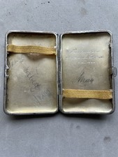 Antique German 800 Silver Cigarette Case 1922 Engraved Hammered Dedication 50g picture