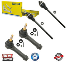 PREMIUM Moog Inner and Outer Tie Rods 99-07 Chevy GMC Trucks SUV ES3488 ES3493T picture