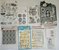 Clear Rubber Stamp Lot of 9 Simon Says Mama Elephant Gorjuss Lawn Fawn MFT picture