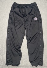 Rare VTG LOGO Athletic Sacramento Kings Tear Away Warm-Up Pants Black Mens Sz XL picture