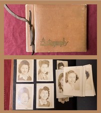 Vintage 1944 School Autograph Book Photos Rhymes Poems Signatures Los Angeles picture