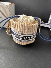 Christian Dior Straw Pouch Mini Shoulder Bag Novelty VIP limited - New w/Box picture