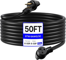 50 Amp Generator Extension Cord 50 Feet, 250V 12500W Heavy Duty Power Cable, NEM picture